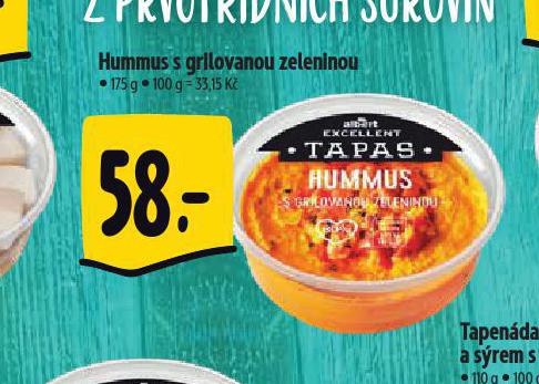 HUMMUS S GRILOVANOU ZELENINOU