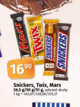 SNICKERS, TWIX, MARS