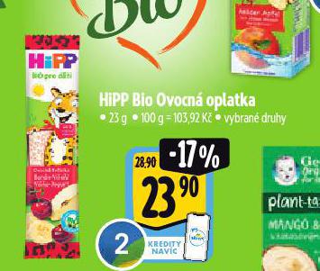 HIPP BIO OVOCN OPLATKA