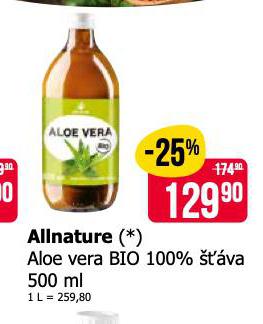 ALLNATURE ALOE VERA BIO 100% VA