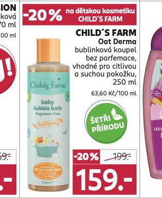 CHILDS FARM OAT DERMA BUBLINKOV KOUPEL