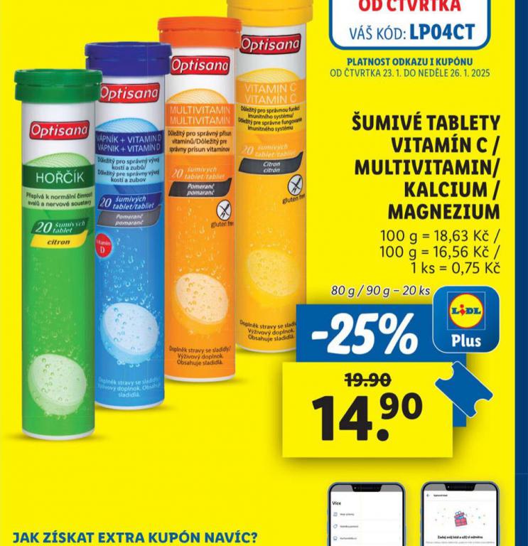 UMIV TABLETY VITAMN C / MULTIVITAMN / KALCIUM / MAGNEZIUM