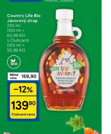 COUNTRY LIFE BIO JAVOROV SIRUP