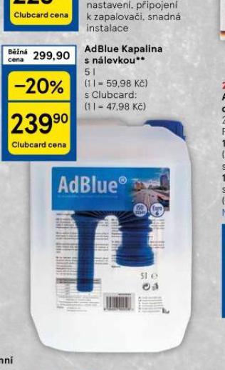 ADBLUE KAPALINA S NLEVKOU