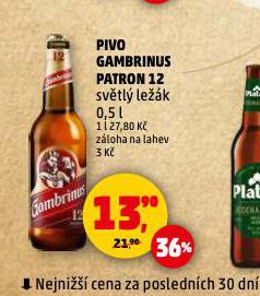 PIVO GAMBRINUS PATRON 12