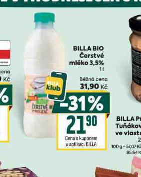 BILLA BIO ERSTV MLKO 3,5%