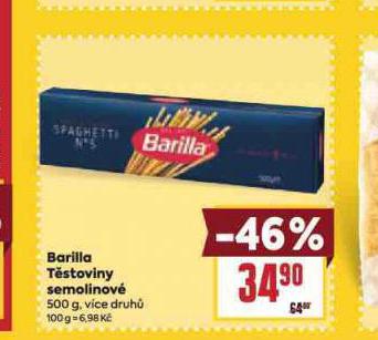 BARILLA TSTOVINY SEMOLINOV