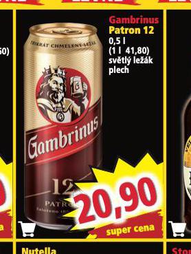 PIVO GAMBRINUS PATRON 12