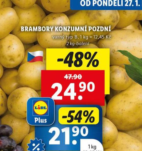 BRAMBORY KONZUMN POZDN