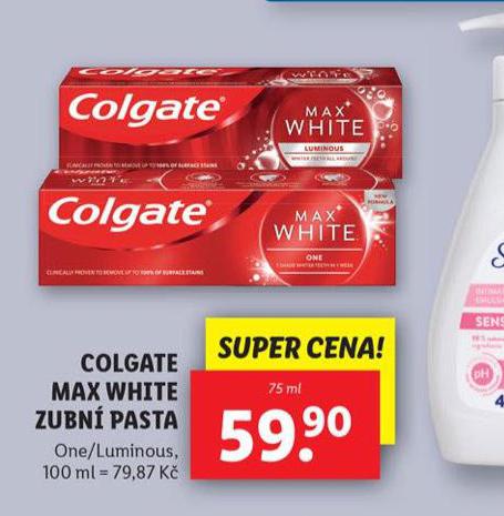 COLGATE MAX WHITE ZUBN PASTA