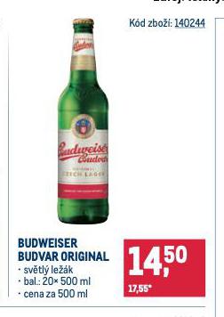 PIVO BUDWEISER BUDVAR