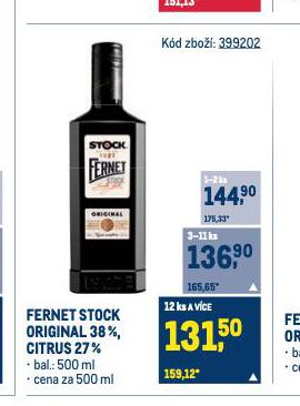 FERNET STOCK ORIGINAL