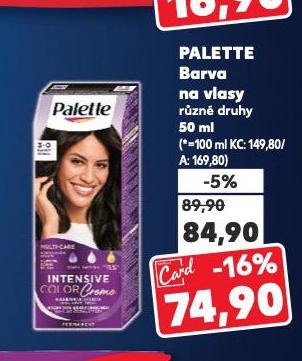 PALETTE BARVA NA VLASY