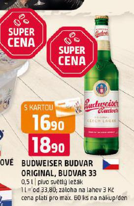 PIVO BUDWEISER BUDVAR