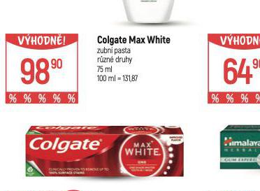 COLGATE MAX WHITE ZUBN PASTA