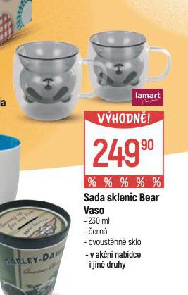 SADA SKLENIC BEAR VASO