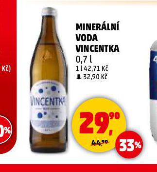 VINCENTKA MINERLN VODA