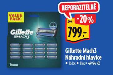 GILLETTE MACH3 NHRADN HLAVICE