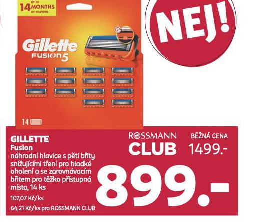 GILLETTE FUSION NHRADN HLAVICE