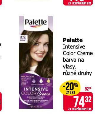 PALETTE INTENSIVE COLOR CREME BARVA NA VLASY