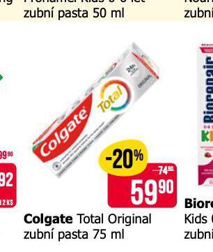 COLGATE TOTAL ORIGINAL ZUBN PASTA