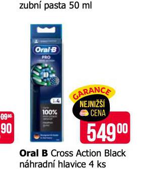 ORAL B CORSS ACTION BLACK NHRADN HLAVICE