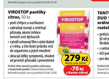 VIROSTOP PASTILKY CITRUS