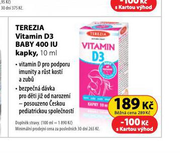 TEREZIA VITAMIN D3 BABY 400 IU