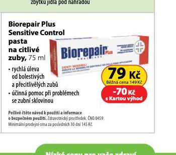 BIOREPAIR PLUS SENSITIVE CONTROL PASTA NA CITLIV ZUBY