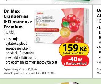 DR. MAX CRANBERRIES & D-MANNOSE PREMIUM