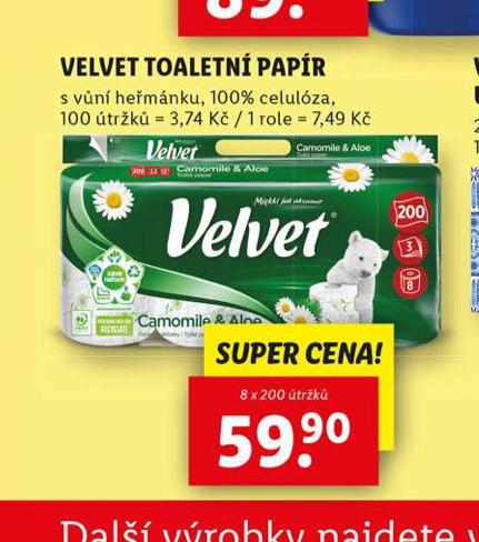 VELVET TOALETN PAPR