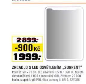 ZRCADLO S LED OSVTLENM