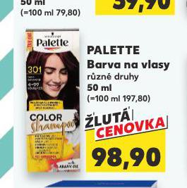 PALETTE BARVA NA VLASY