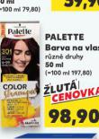 PALETTE BARVA NA VLASY