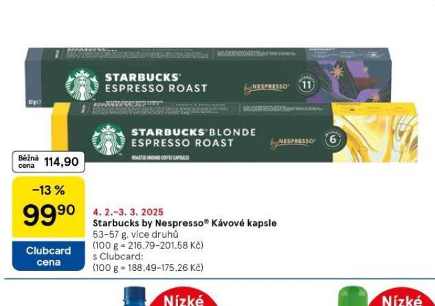 STARBUCKS BY NESPRESSO KVOV KAPSLE