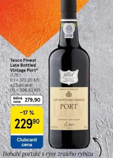 TESCO FINEST LATE BOTTLED VINTAGE PORT