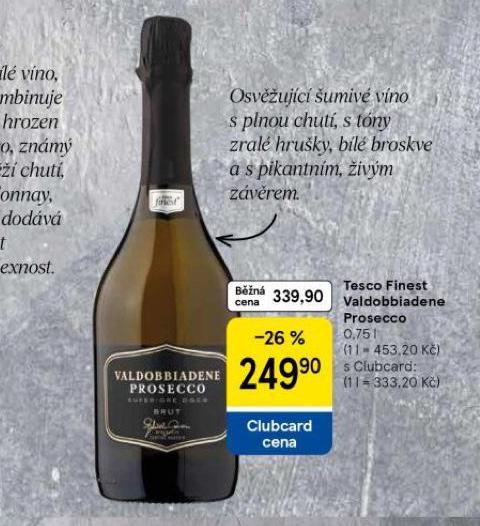 TESCO FINEST VALDOBBIADENE PROSECCO