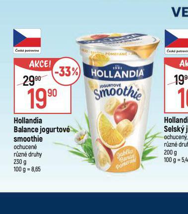 HOLLANDIA BALANCE JOGURTOV SMOOTHIE