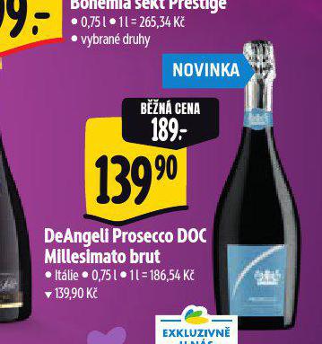 DEANGELI PROSECCO DOC MILLESIMATO BRUT