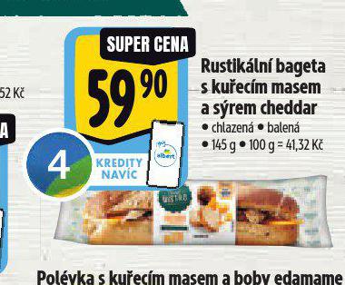 RUSTIKLN BAGETA S KUECM MASEM A SREM CHEDDAR