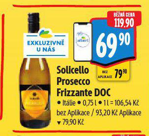 SOLICELLO PROSECCO FRIZZANTE DOC