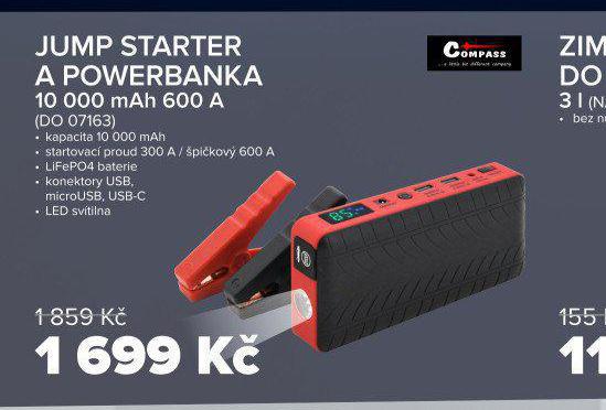 JUMP STARTER A POWERBANKA 10000 mAh 600 A