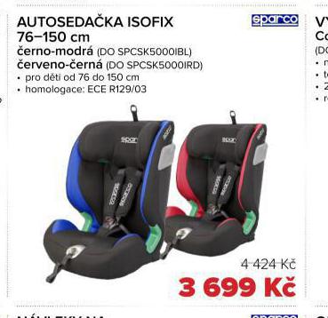 AUTOSEDAKA ISOFIX 76-150 CM