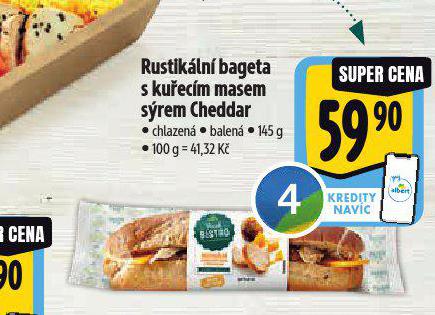 RUSTIKLN BAGETA S KUECM MASEM A SREM CHEDDAR