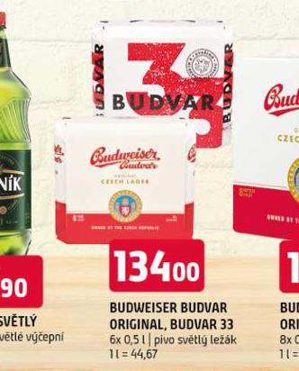 PIVO BUDWEISER BUDVAR