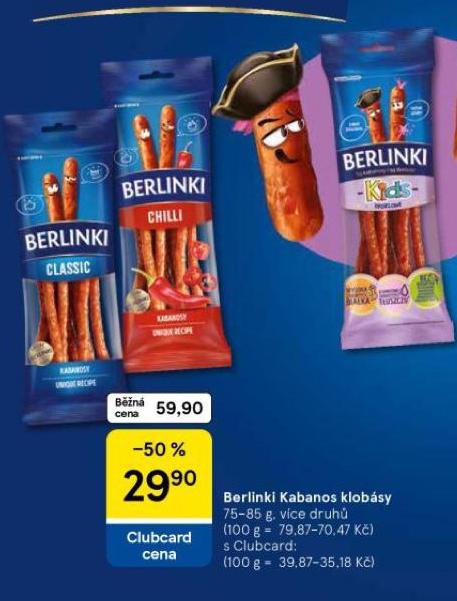 BERLINK KABANOS KLOBSY