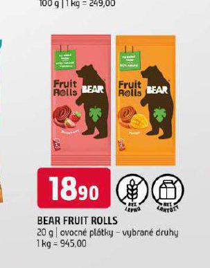 BEAR FRUIT ROLLS