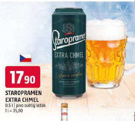 PIVO STAROPRAMEN EXTRA CHMEL