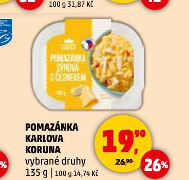 POMAZNKA KARLOVA KORUNA