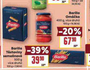 BARILLA TSTOVINY SEMOLINOV